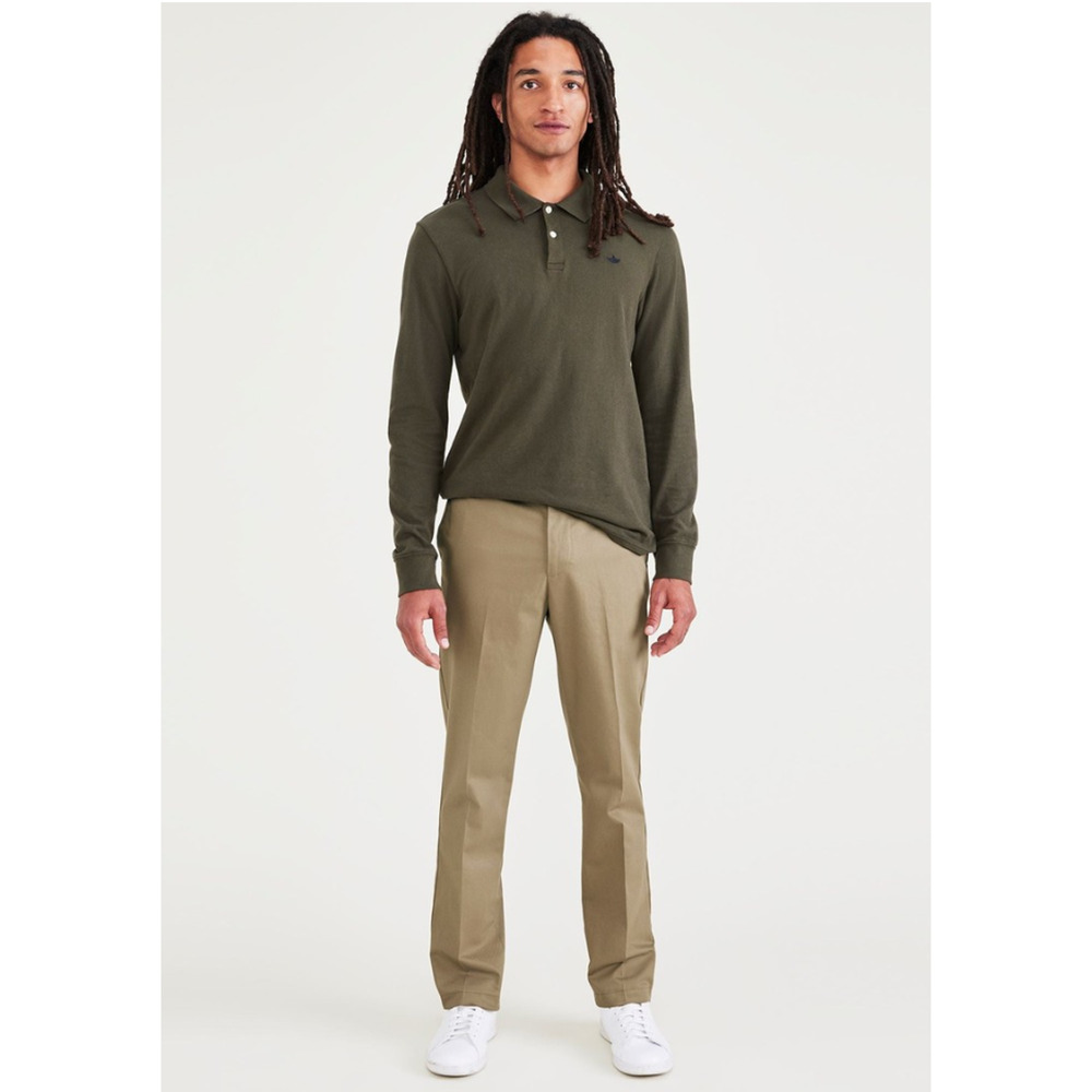 Dockers Men Stain Defender Slim Fit Khaki Pants British Khaki Size 30X32